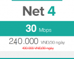 Gói cước cáp quang viettel 30 Mbps giá chỉ 240.000