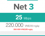 Gói cước cáp quang viettel 25 Mbps giá chỉ 220.000